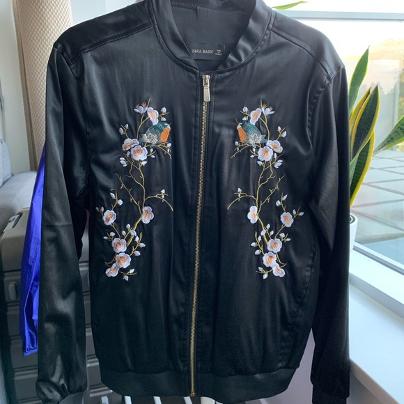 Zara Jackets & Blazers - Zara Basic Bomber Jacket Cherry Blossom